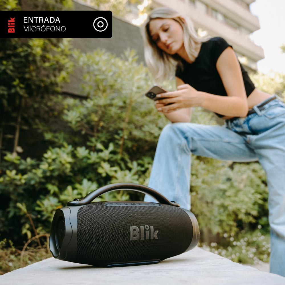 Parlante Bluetooth Portátil Blik Powerbass60 60W 15 Hrs entrada microfono