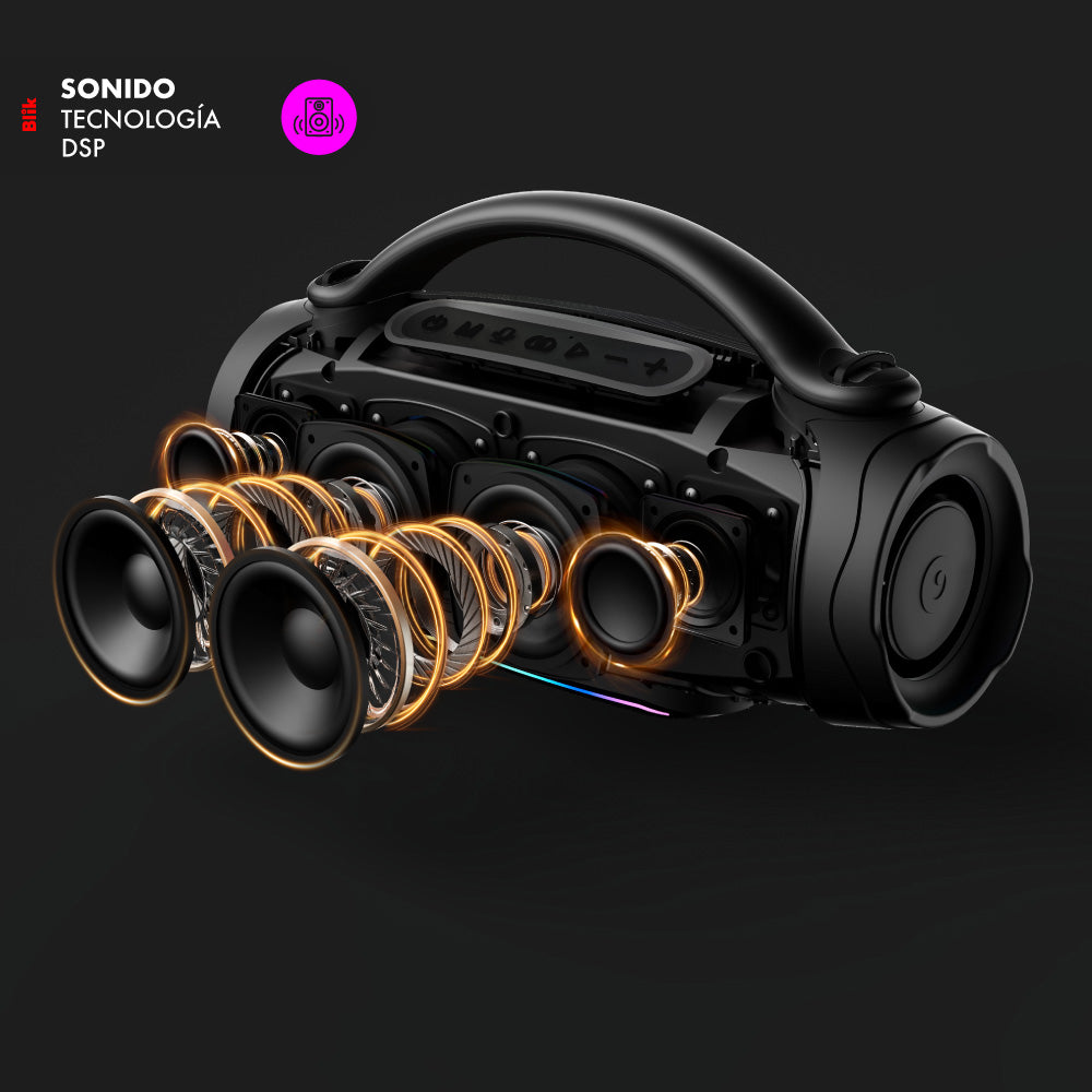 Parlante Bluetooth Portátil Blik Powerbass60 60W 15 Hrs