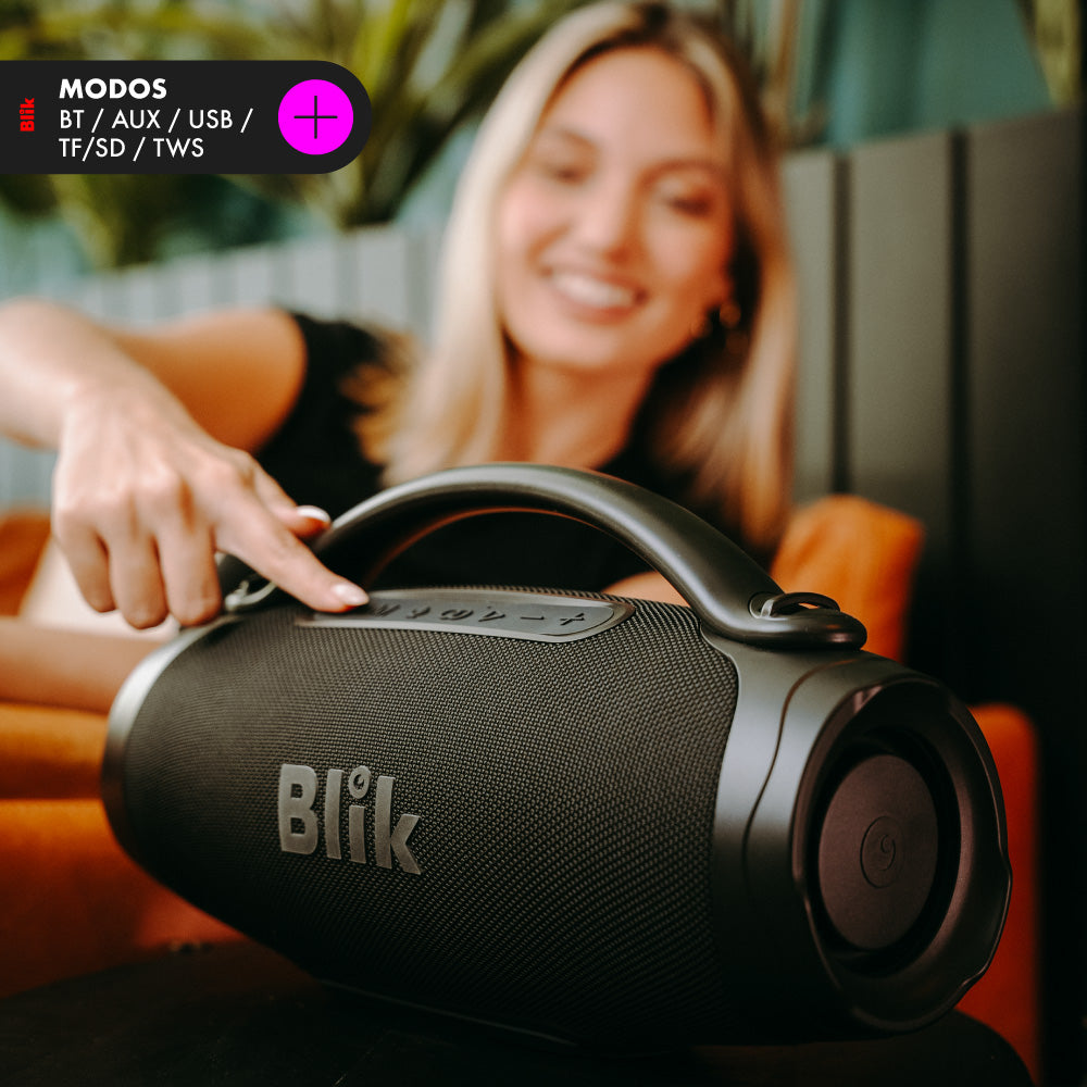 Parlante Bluetooth Portátil Blik Powerbass60 modos de reproduccion