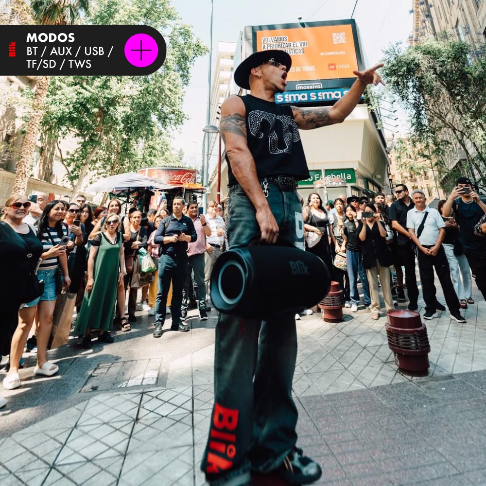 Parlante Bluetooth Portátil Blik Powerboost 180W 9 Hrs - Edición Limitada Power Peralta