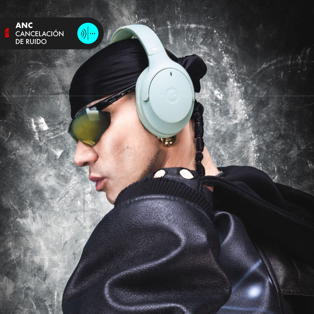 Audifonos Bluetooth Blik Powersoul Cancelación De Ruido 60H Verde - Edición Limitada Power Peralta