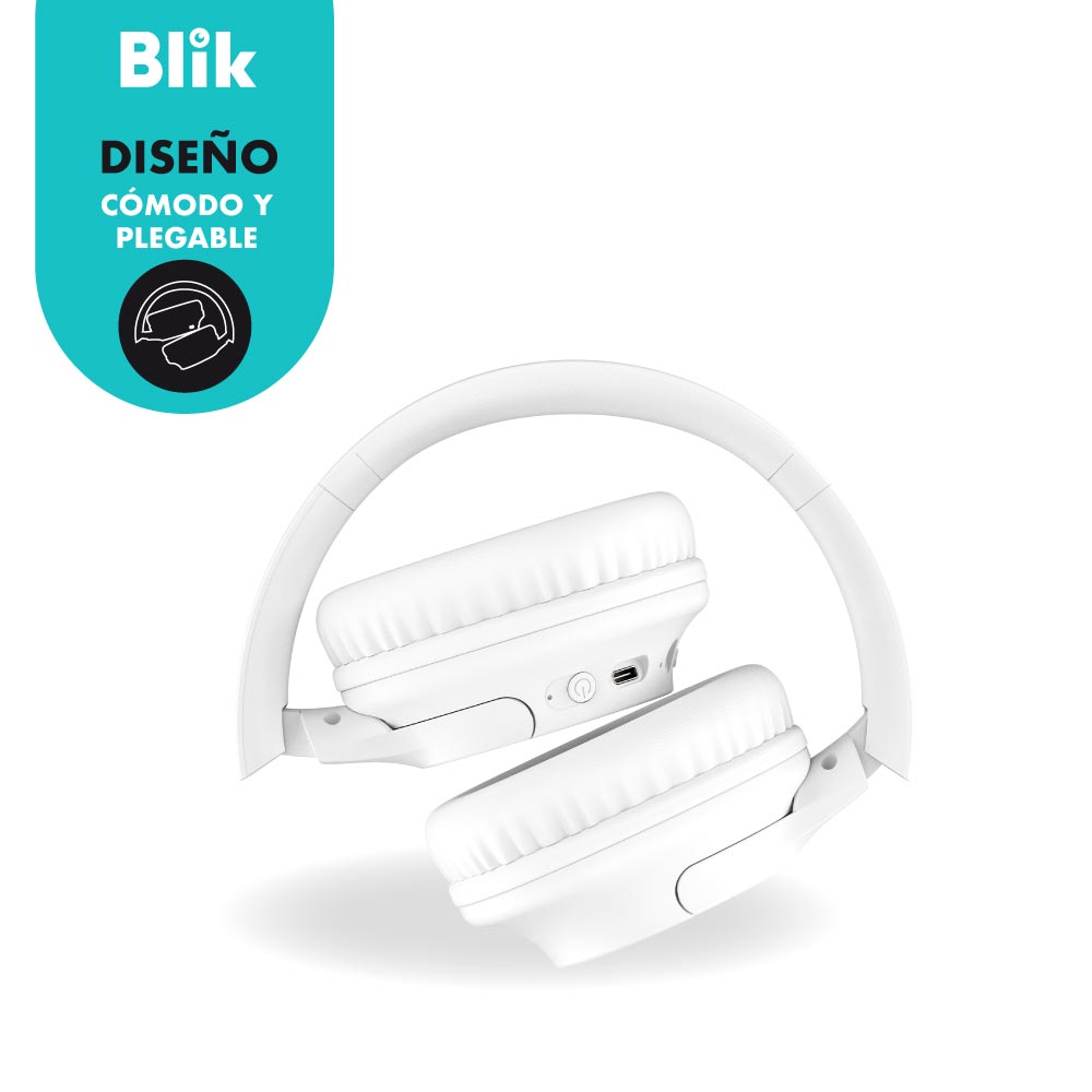 Audifonos Bluetooth Inalambricos Blik Soul250 Blancos 16 Hrs - Blik