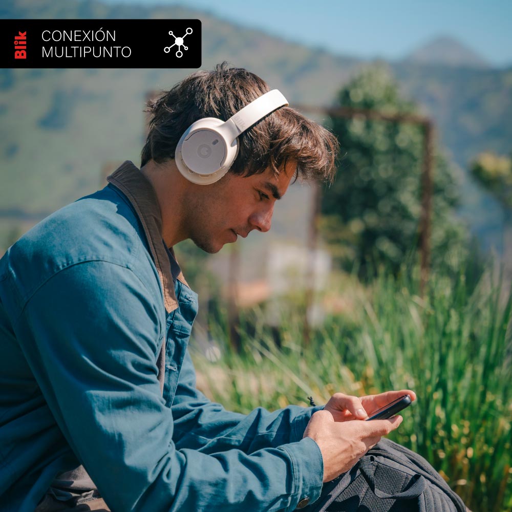 Audifonos Bluetooth Inalambricos Blik Soul250 Gris 20 Hrs conexion multipunto