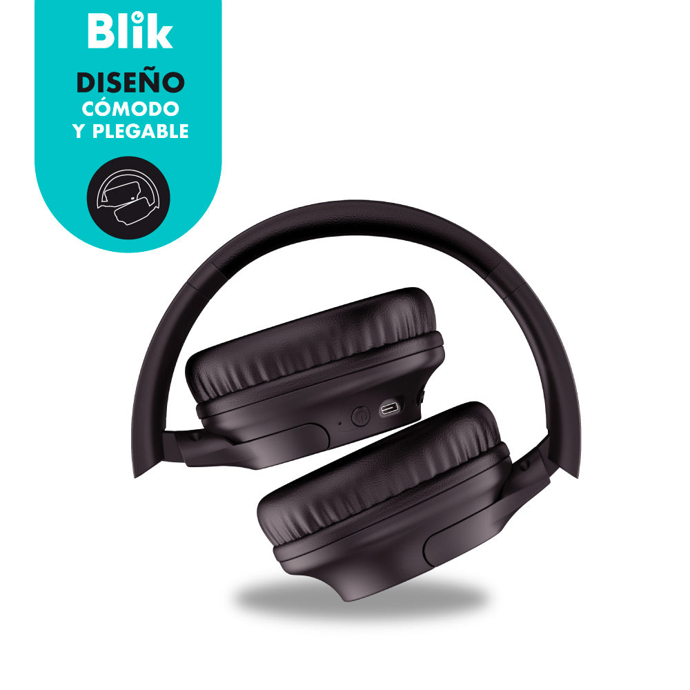 Audifonos Bluetooth Inalambricos Blik Soul250 Negros diseño comodo