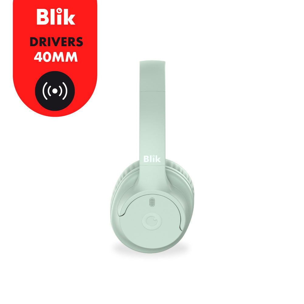 Audifonos Bluetooth Inalambricos Blik Soul250 Verdes 16 Hrs drivers 40 mm