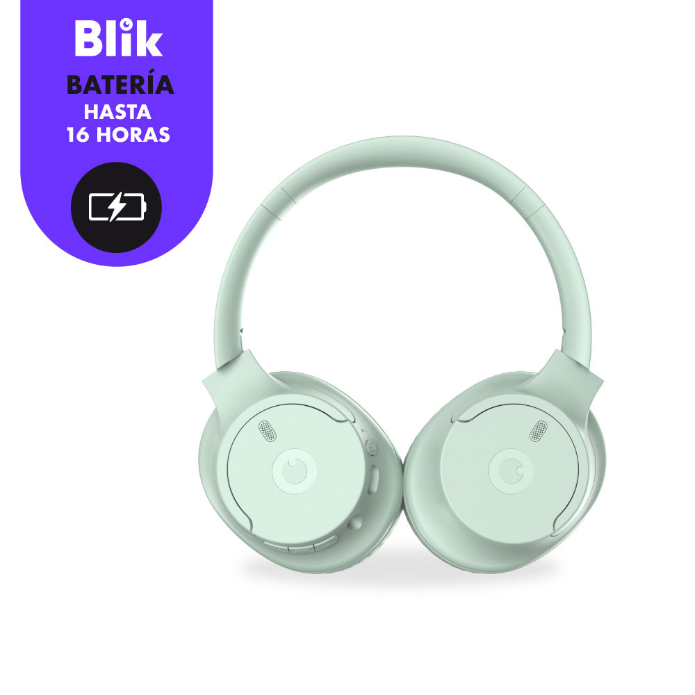 Audifonos Bluetooth Inalambricos Blik Soul250 Verdes 16 Hrs bateria