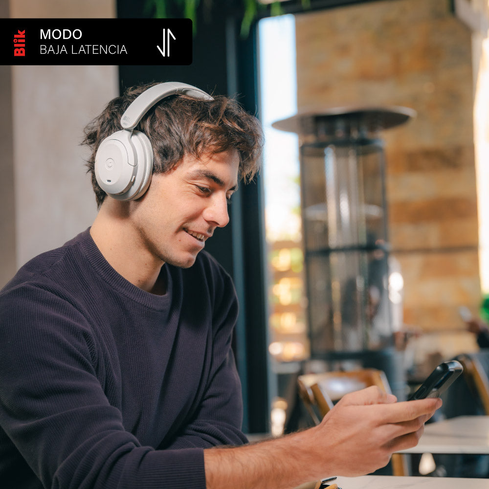 Audifonos Bluetooth Blik Soul900 Gris Cancelación De Ruido 60H