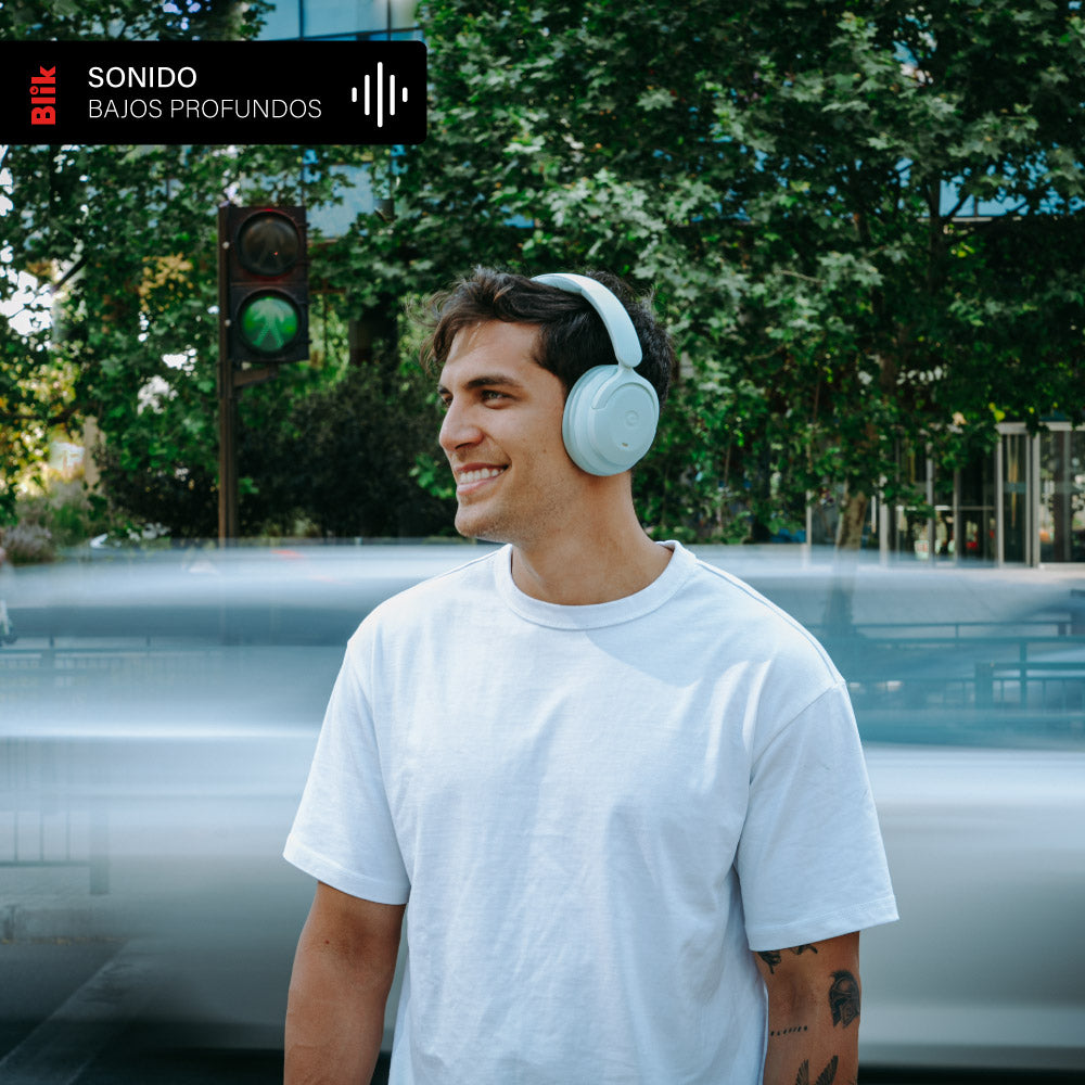 Audifonos Bluetooth Blik Soul900 Cancelación De Ruido 60H Verde