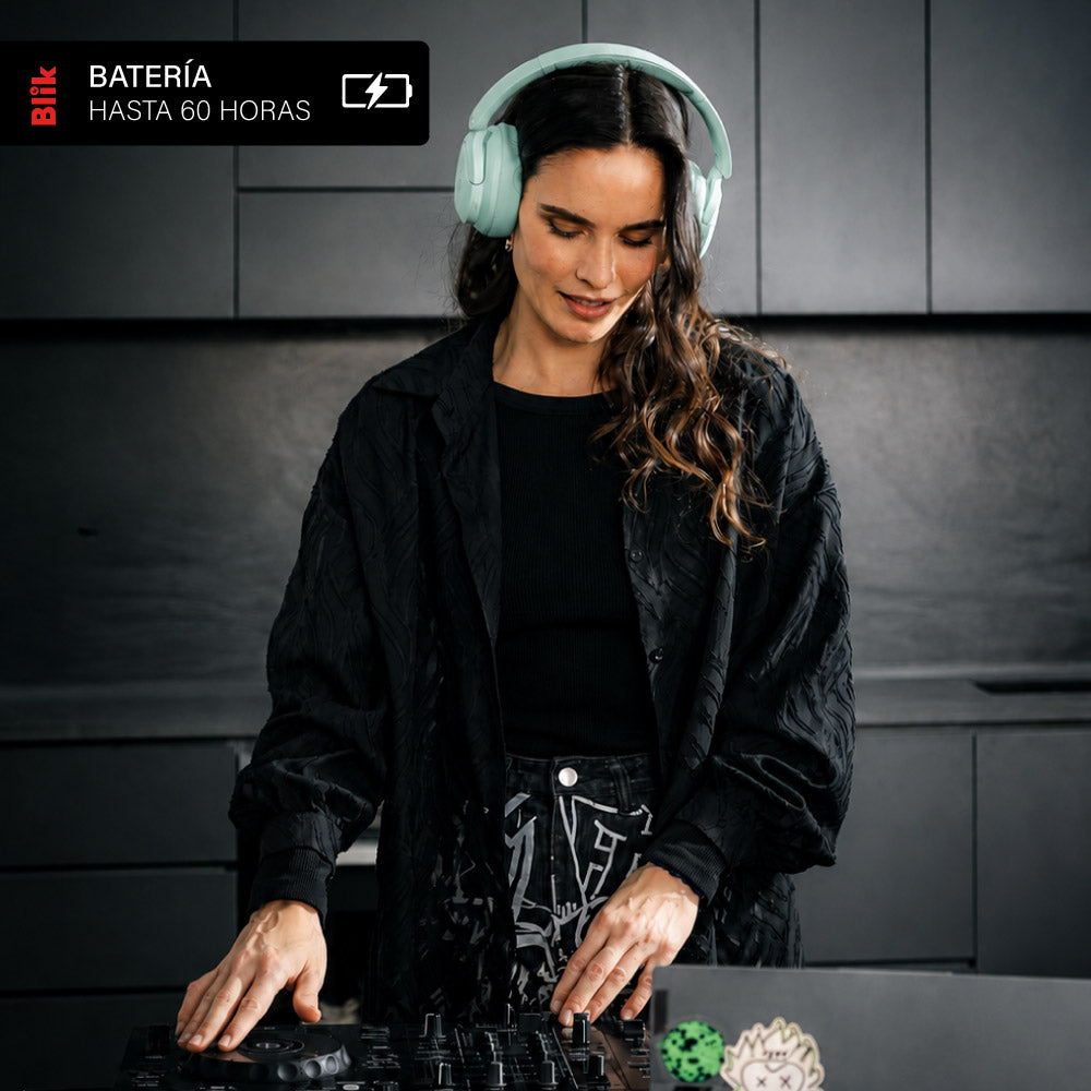 Audifonos Bluetooth Blik Soul900 Cancelación De Ruido 60H Verde
