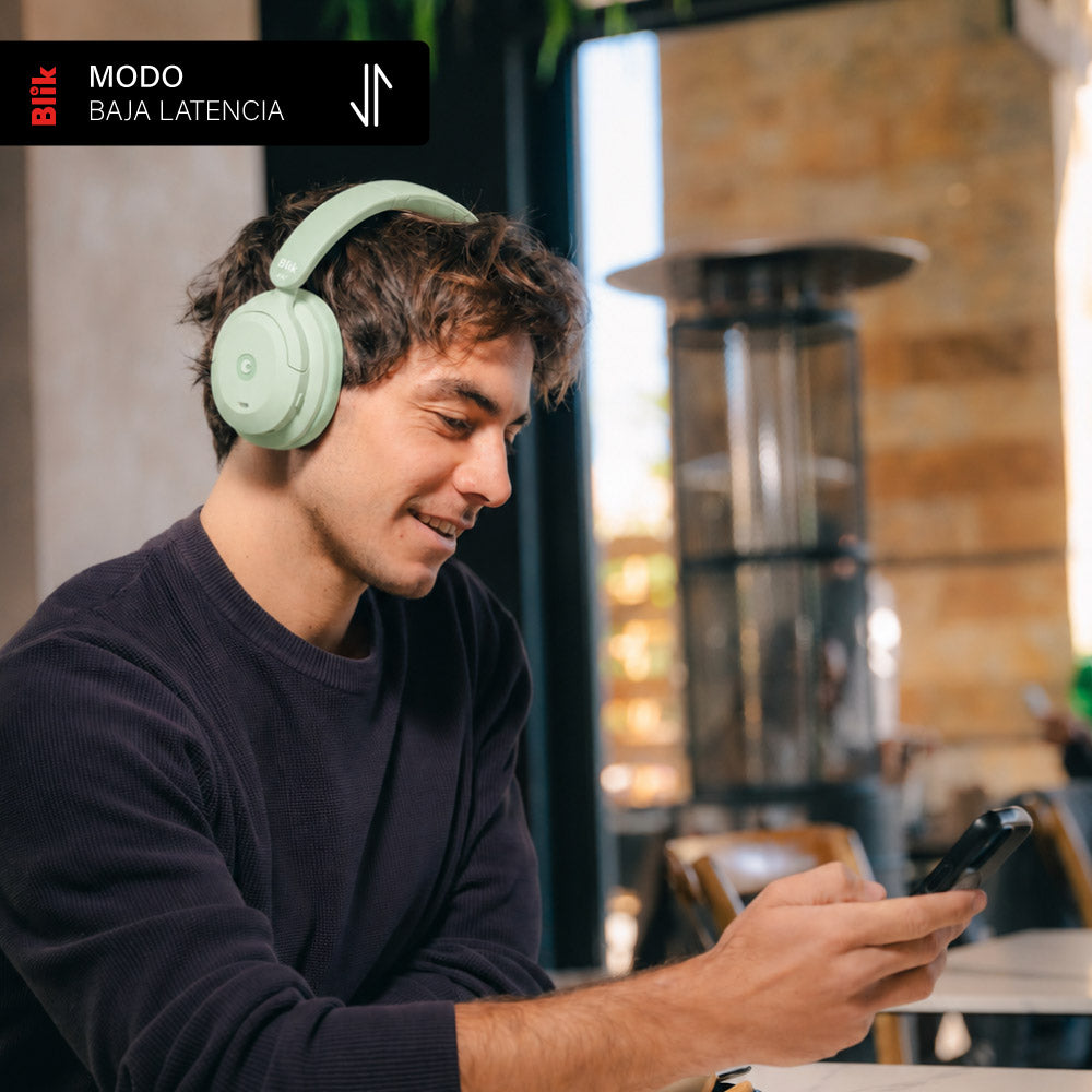 Audifonos Bluetooth Blik Soul900 Cancelación De Ruido 60H Verde