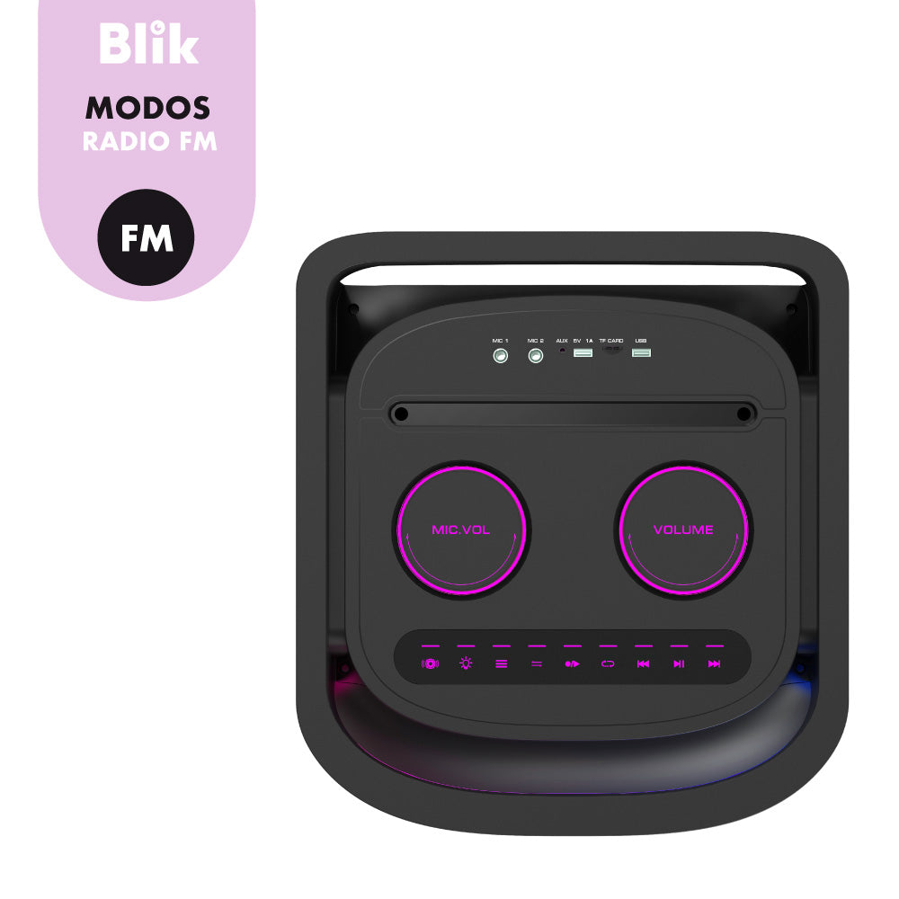 Parlante Bluetooth Karaoke Con Microfono Blik Towerbass - Blik