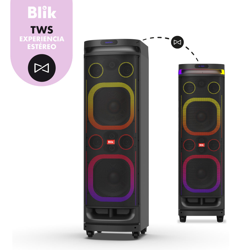 Parlante Bluetooth Karaoke Con Microfono Blik Towerbass - Blik