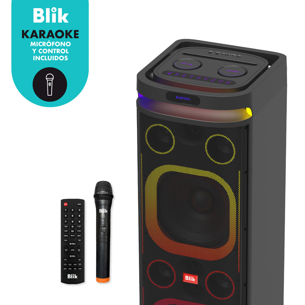 Parlante Bluetooth Karaoke Con Microfono Blik Towerbass - Blik