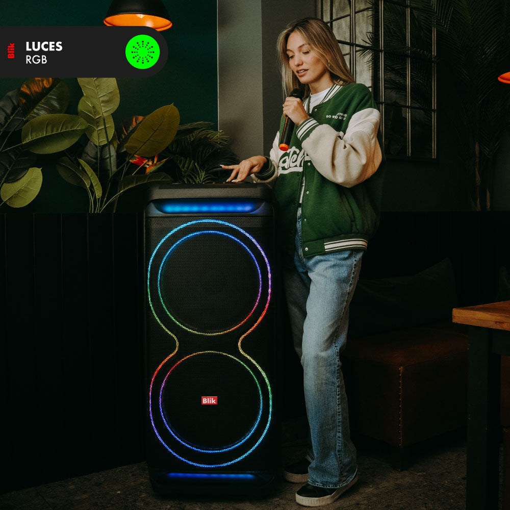 Parlante Bluetooth Karaoke Con Micrófono Blik Ultrabass15