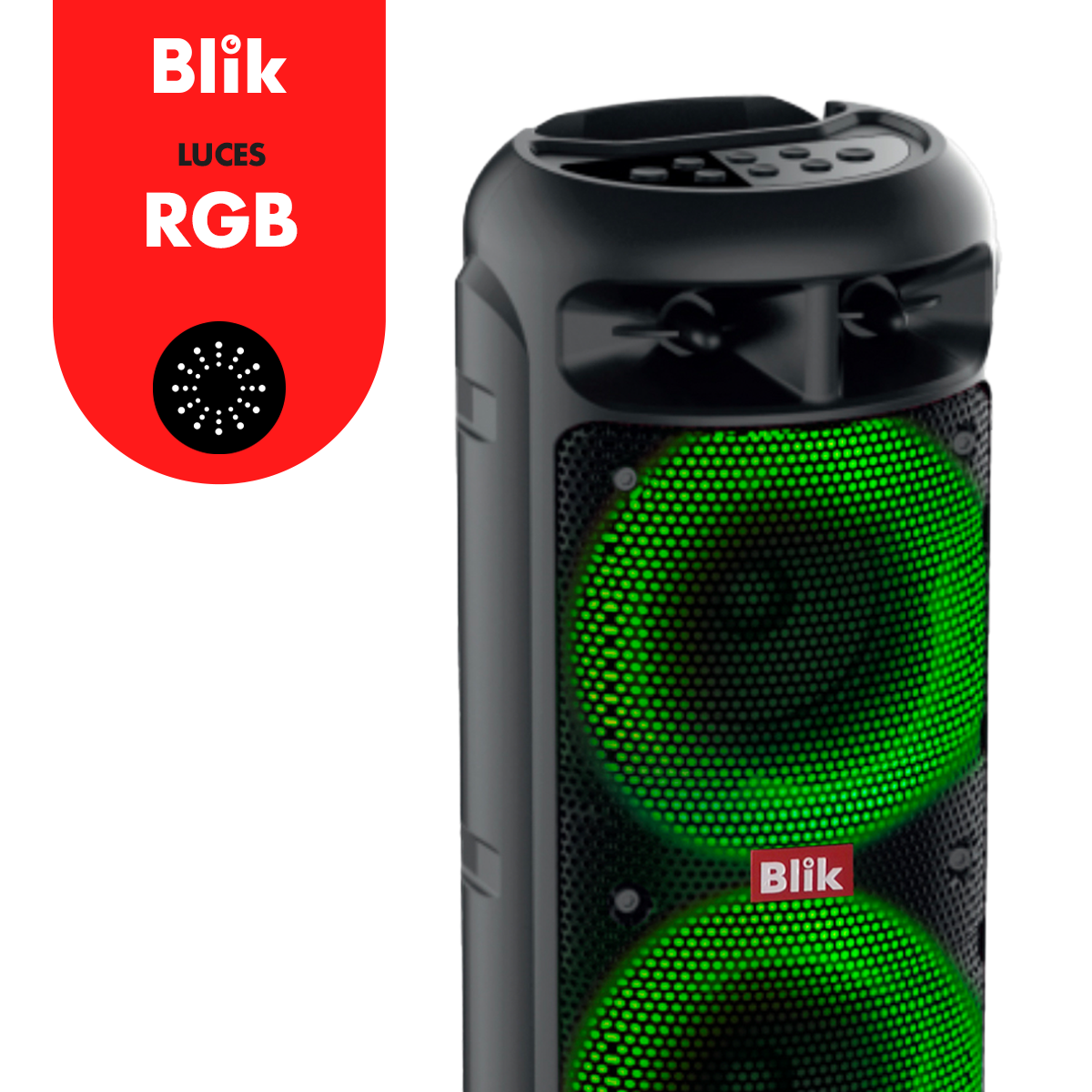 Parlante Bluetooth Karaoke Con Microfono Blik Upsound3 luces RGB