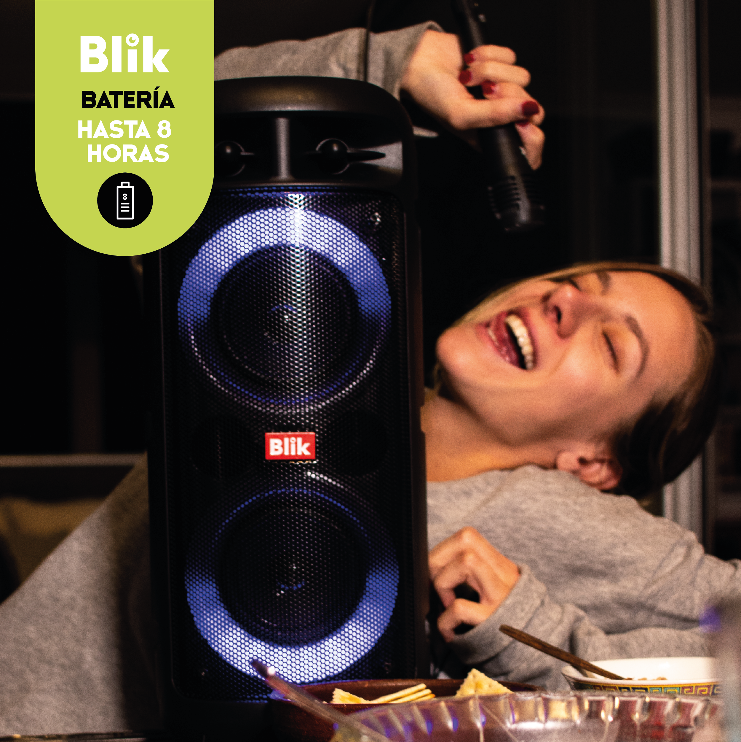 Parlante Bluetooth Karaoke Con Microfono Blik Upsound3 - Blik