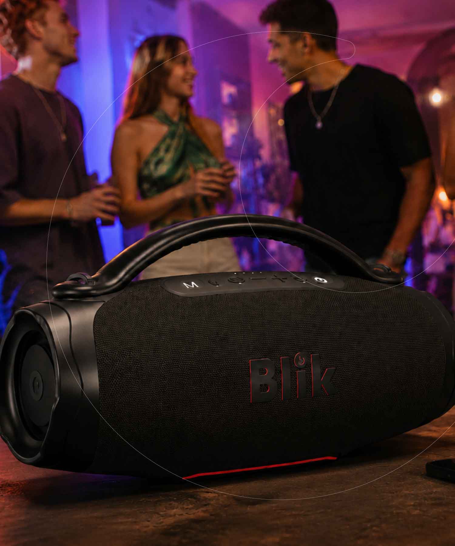 Parlantes Blik con gran potencia, Bluetooth y diseño portátil. Sonido de alta calidad con envío rápido en Blikstore.com para todo Chile.