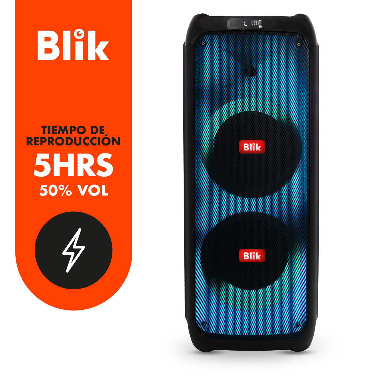 Parlante All In One Blik Megasound4 con Micrófono