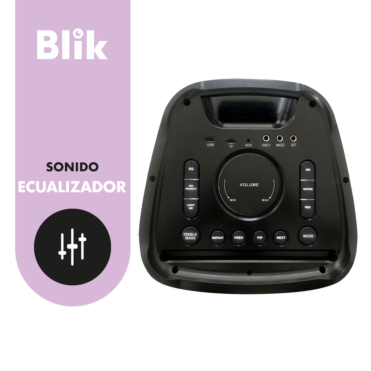 Parlante All In One Blik Megasound4 con Micrófono