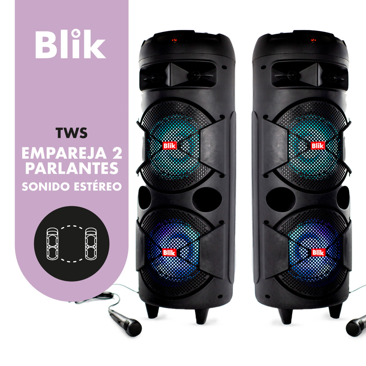 Parlante Karaoke Blik Screamer4 con Microfono