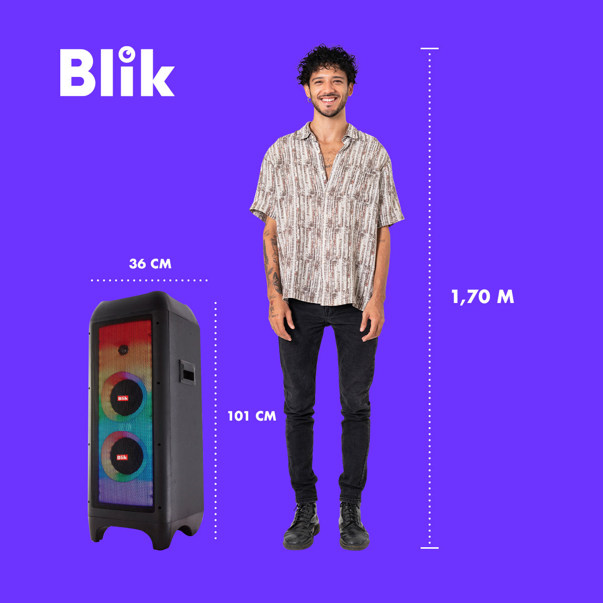 Parlante All In One Blik Megasound5 con Micrófono