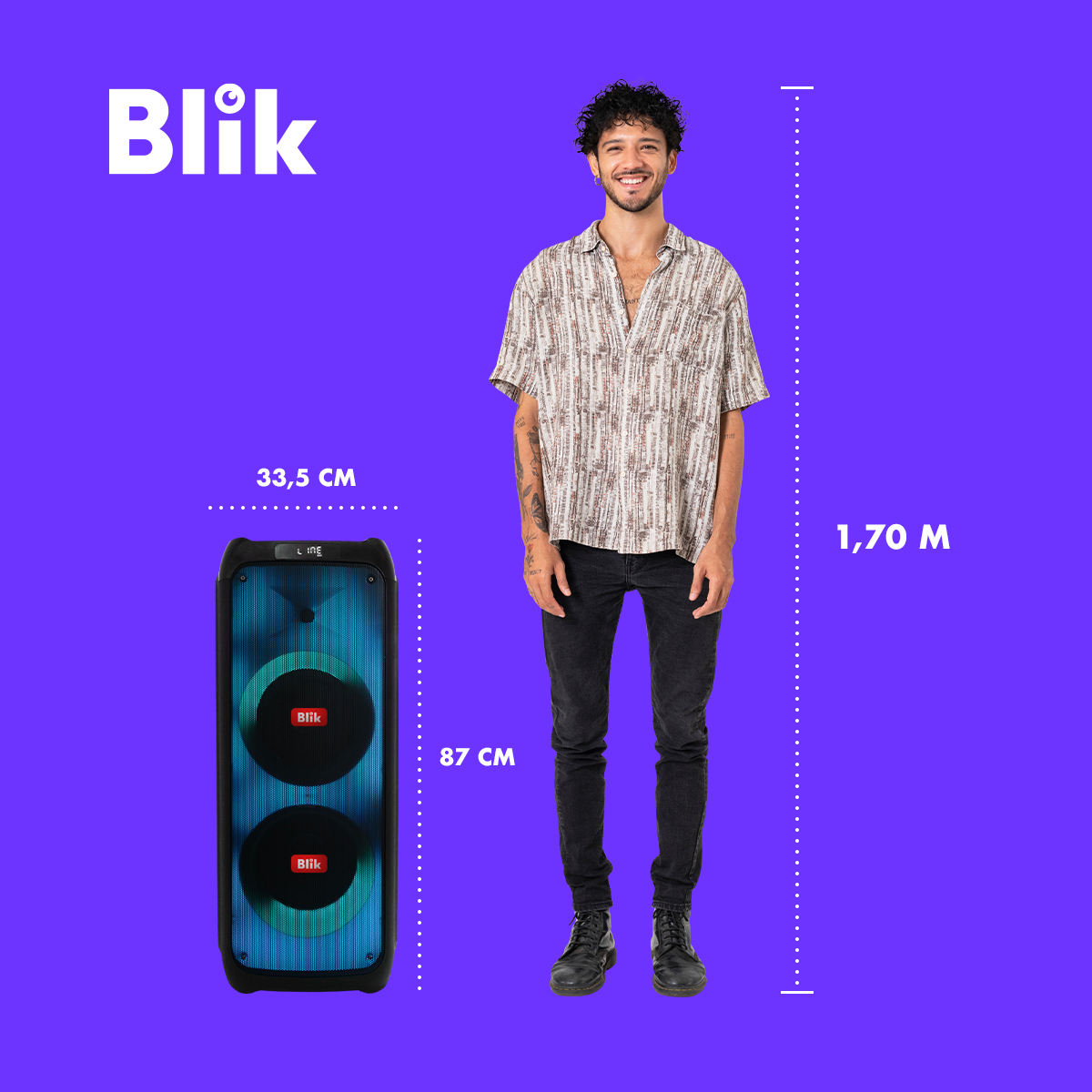 Parlante All In One Blik Megasound4 con Micrófono
