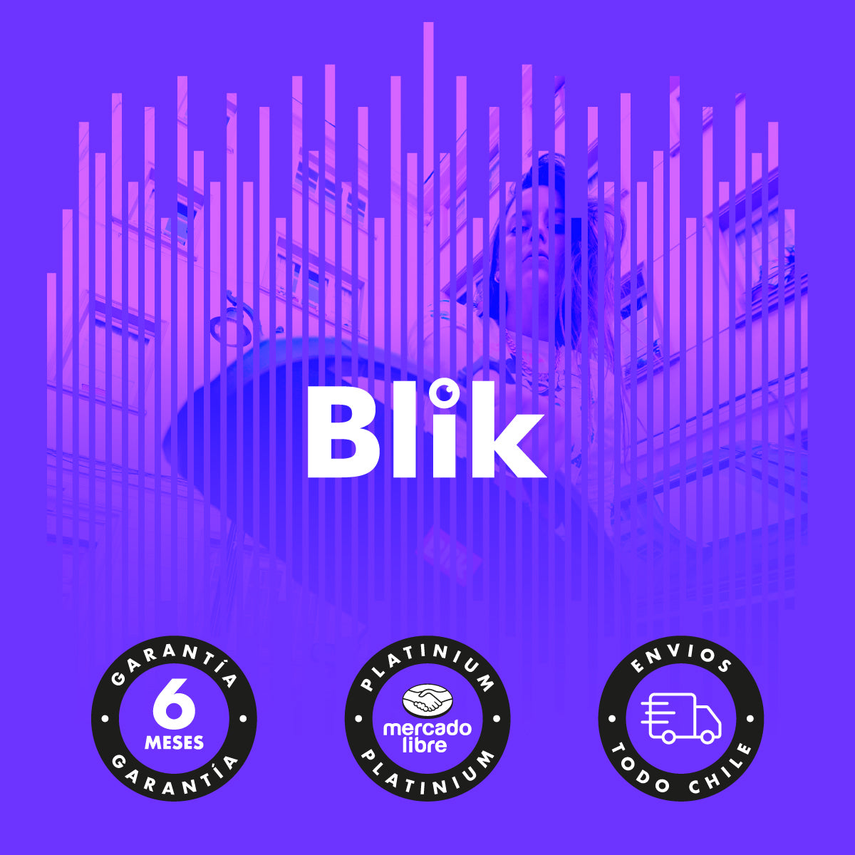 Parlante Bluetooth Blik VIBE Negro IPX7