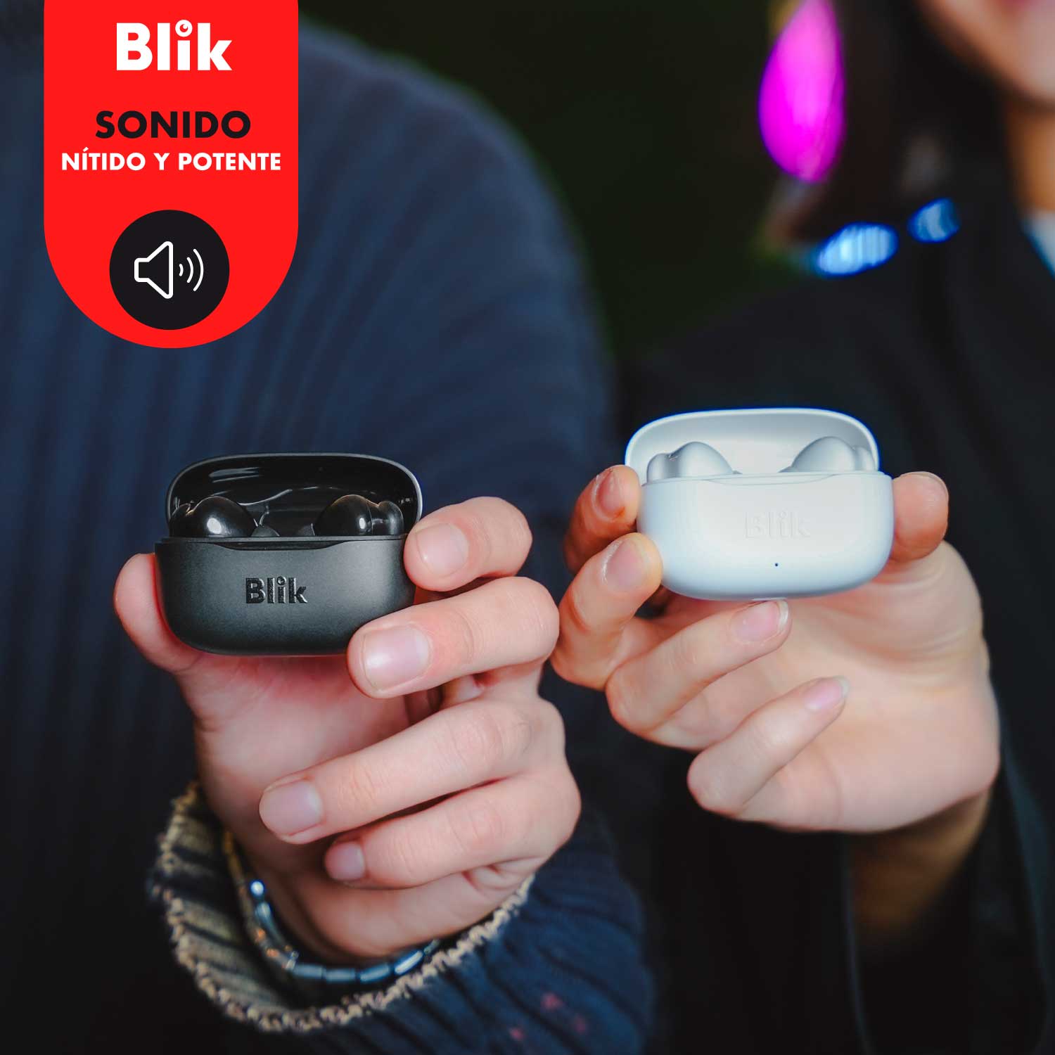 Audifonos Bluetooth Inalámbricos Blik Air500 Negros sonido potente