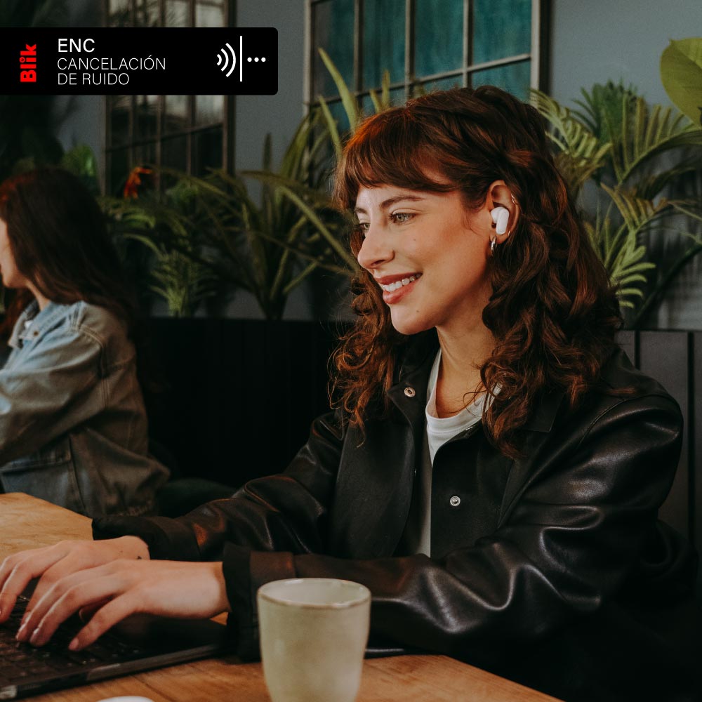 Audifonos Bluetooth Inalámbricos Blik Air500 Blancos 30 hrs