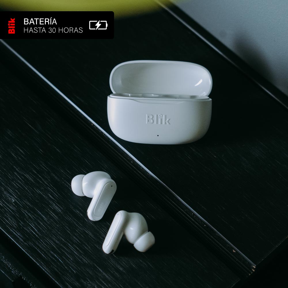 Audifonos Bluetooth Inalámbricos Blik Air500 Blancos 30 hrs