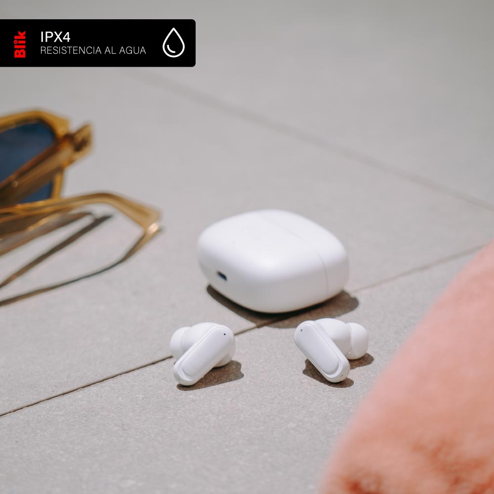 Audifonos Bluetooth Inalámbricos Blik Air500 Blancos 30 hrs