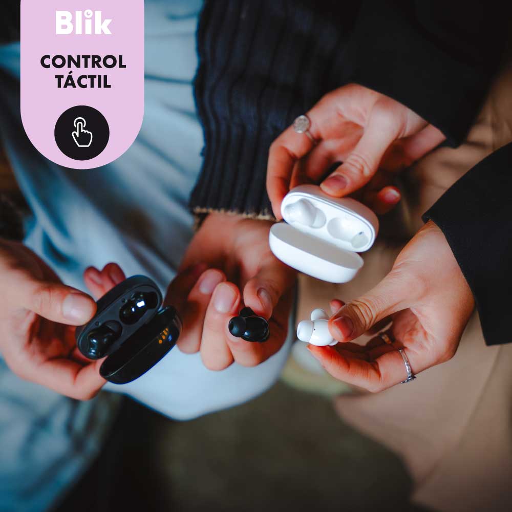 Audifonos Bluetooth Inalámbricos Blik Air500 Negros control tactil
