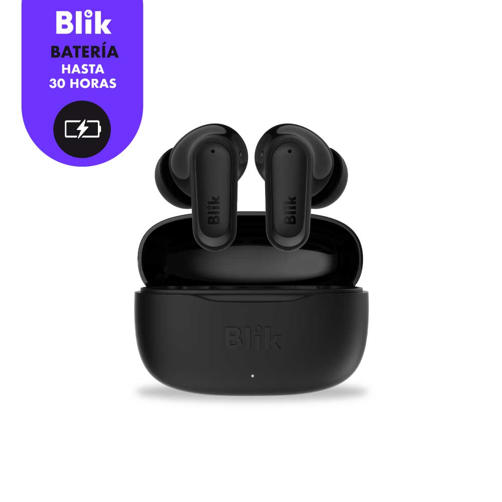 Audifonos Bluetooth Inalámbricos Blik Air500 Negros bateria 30 hrs