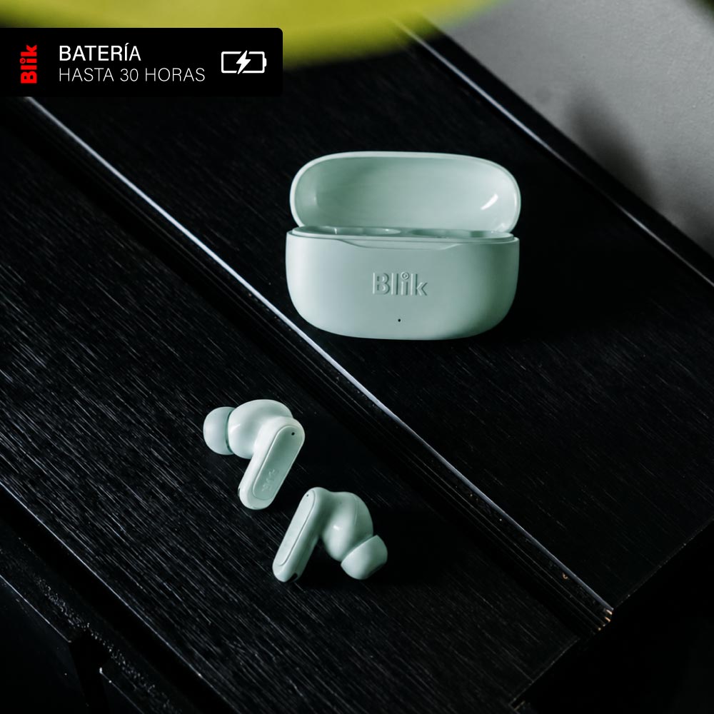 Audifonos Bluetooth Inalámbricos Blik Air500 Verde 30 hrs
