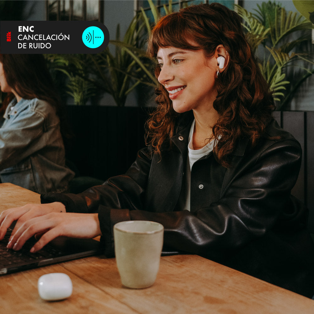 Audifonos Bluetooth Inalámbricos Blik Air500 blancos 30 hrs