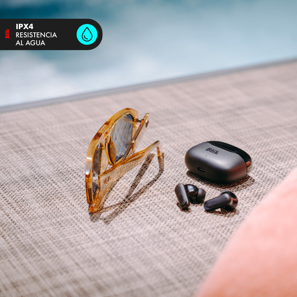 Audifonos Bluetooth Inalámbricos Blik Air500 Negros resistencia agua IPX4