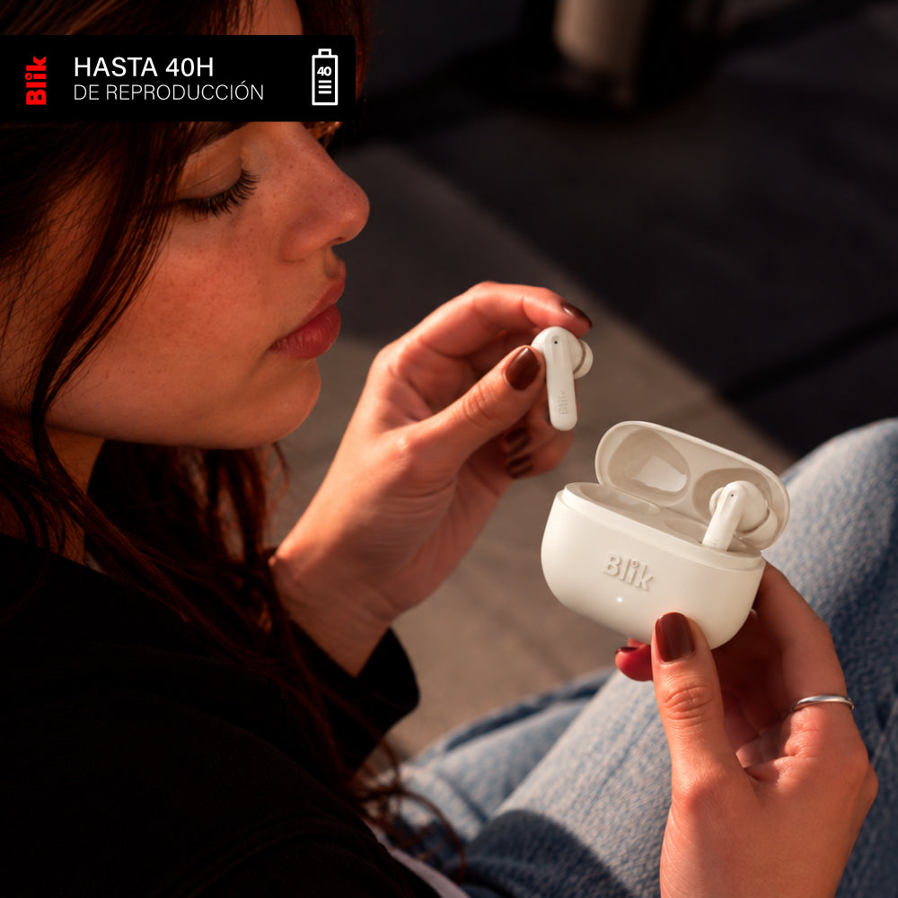 Audífonos Bluetooth Inalámbricos Blik Air700 40H Crema