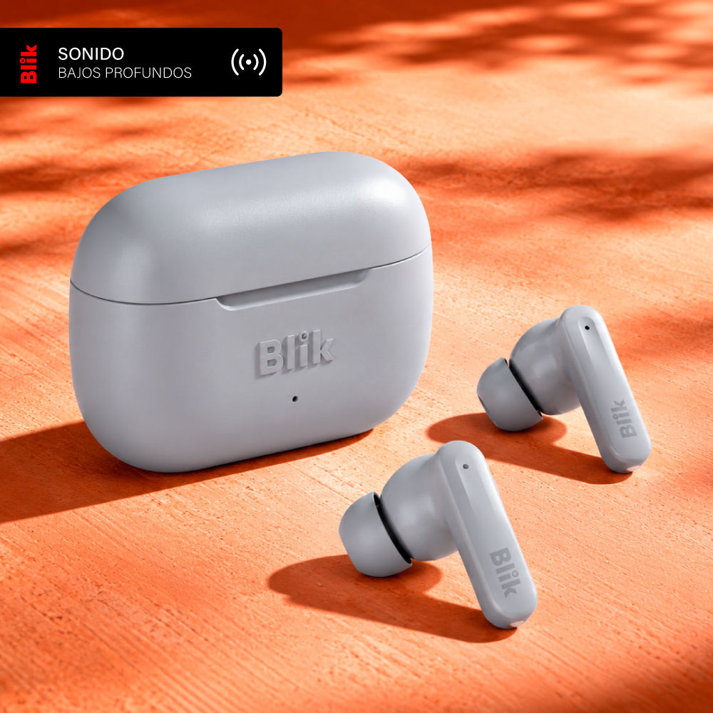 Audífonos Bluetooth Inalámbricos Blik Air700 40H Gris SONIDO BAJOS PROFUNDOS