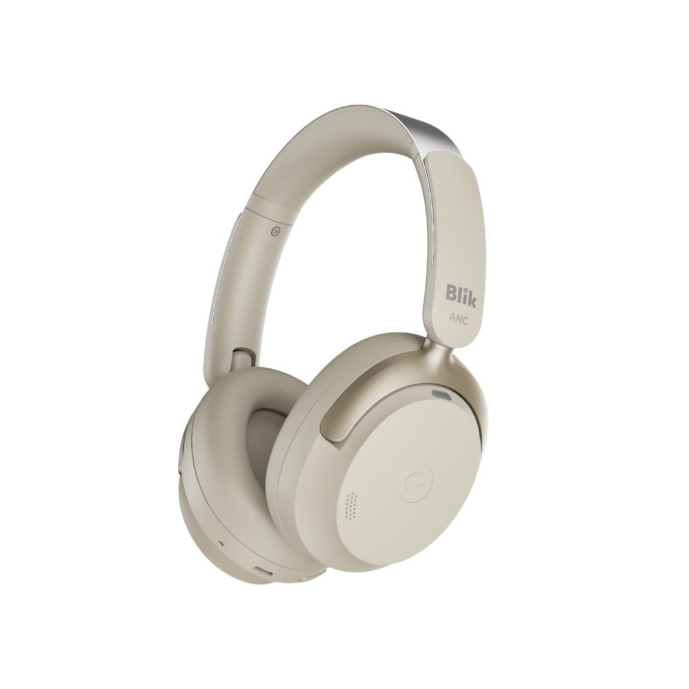 Audifonos Bluetooth Blik Aura950 Cancelación De Ruido 72H Cream