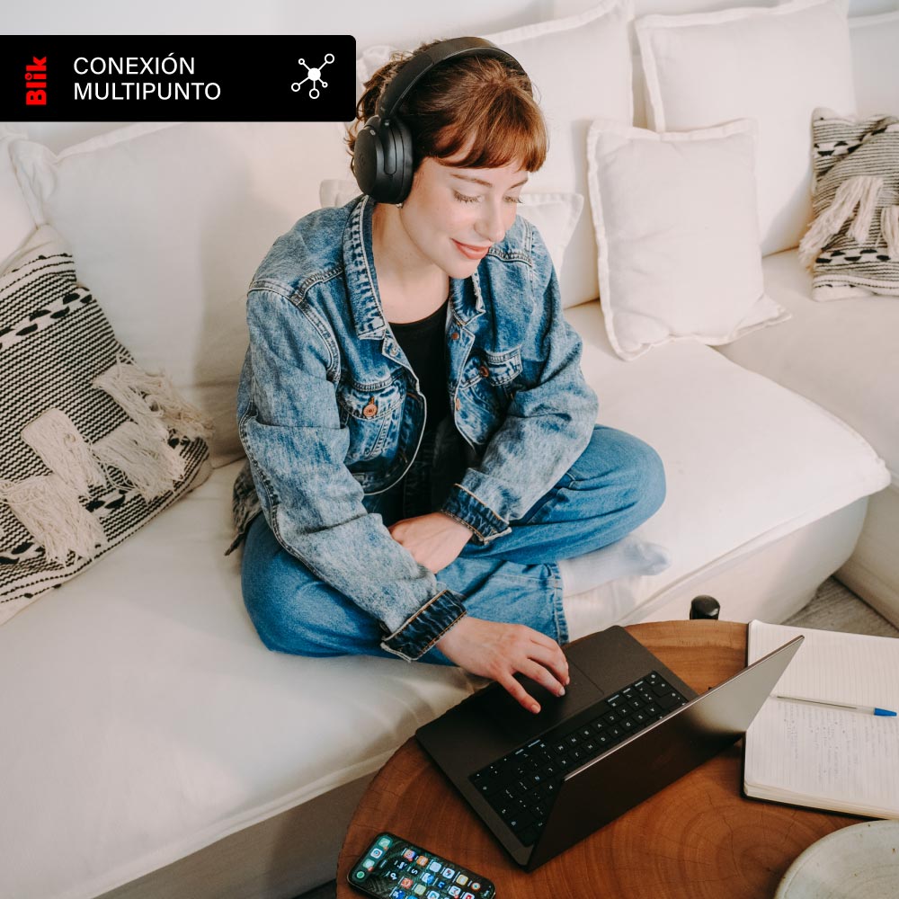 Audifonos Bluetooth Blik Aura950 Cancelación De Ruido 72H