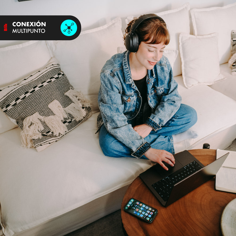 Audifonos Bluetooth Blik Aura950 Cancelación De Ruido 72H