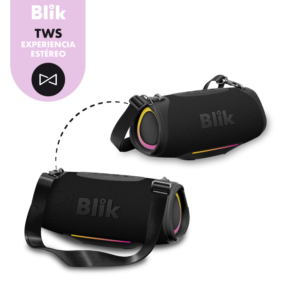 Parlante Bluetooth Portátil Blik Bass300 80W IPX7 8 Hrs - Blik