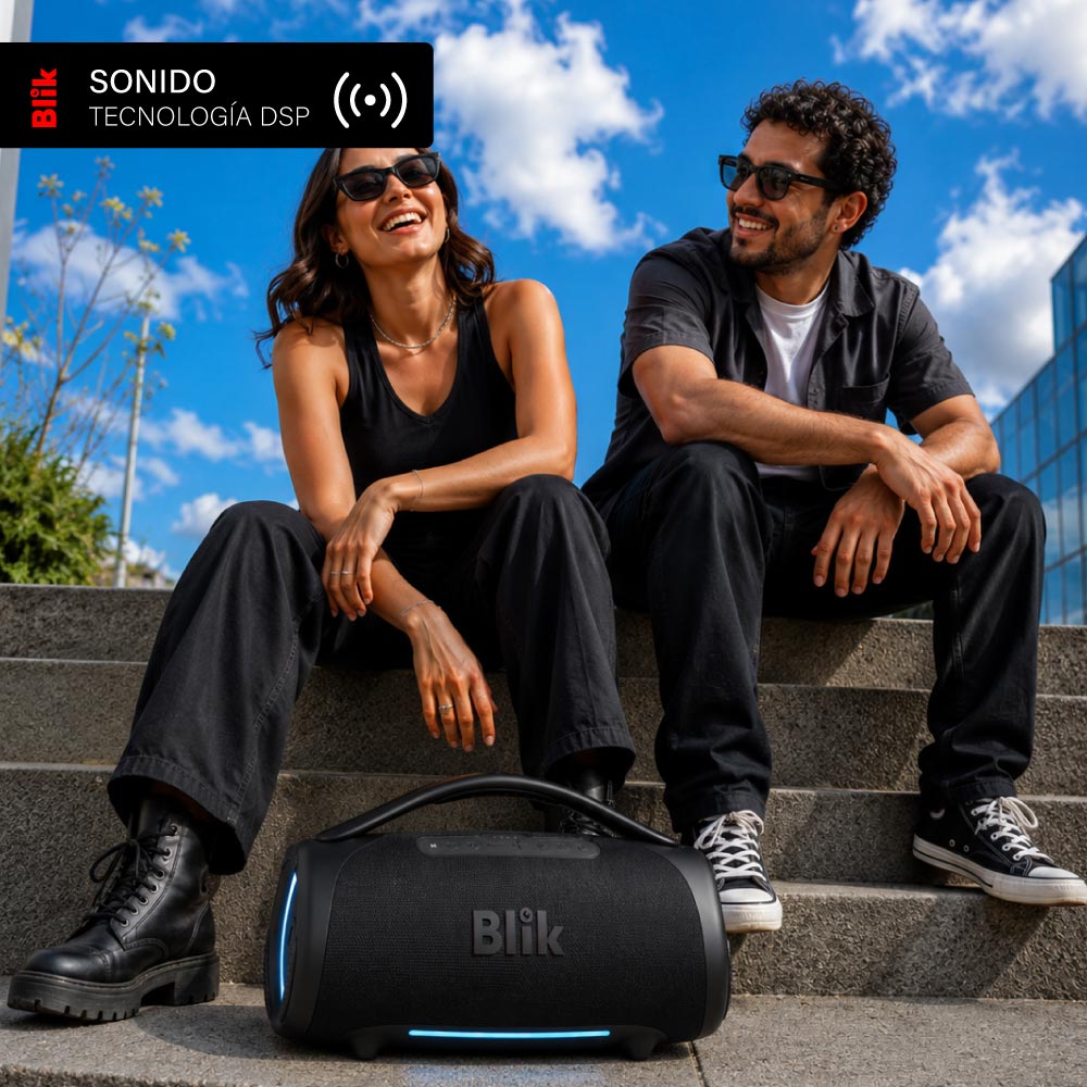 Parlante Bluetooth Portátil Blik Bass400 160W IPX7 12 Hrs