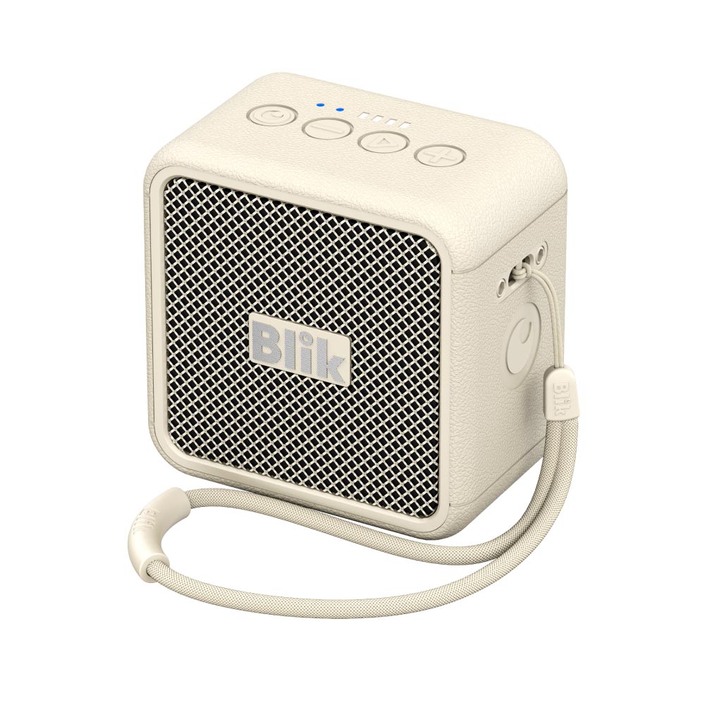 Parlante Bluetooth Blik BassGo 15W IPX6 19H TWS Crema