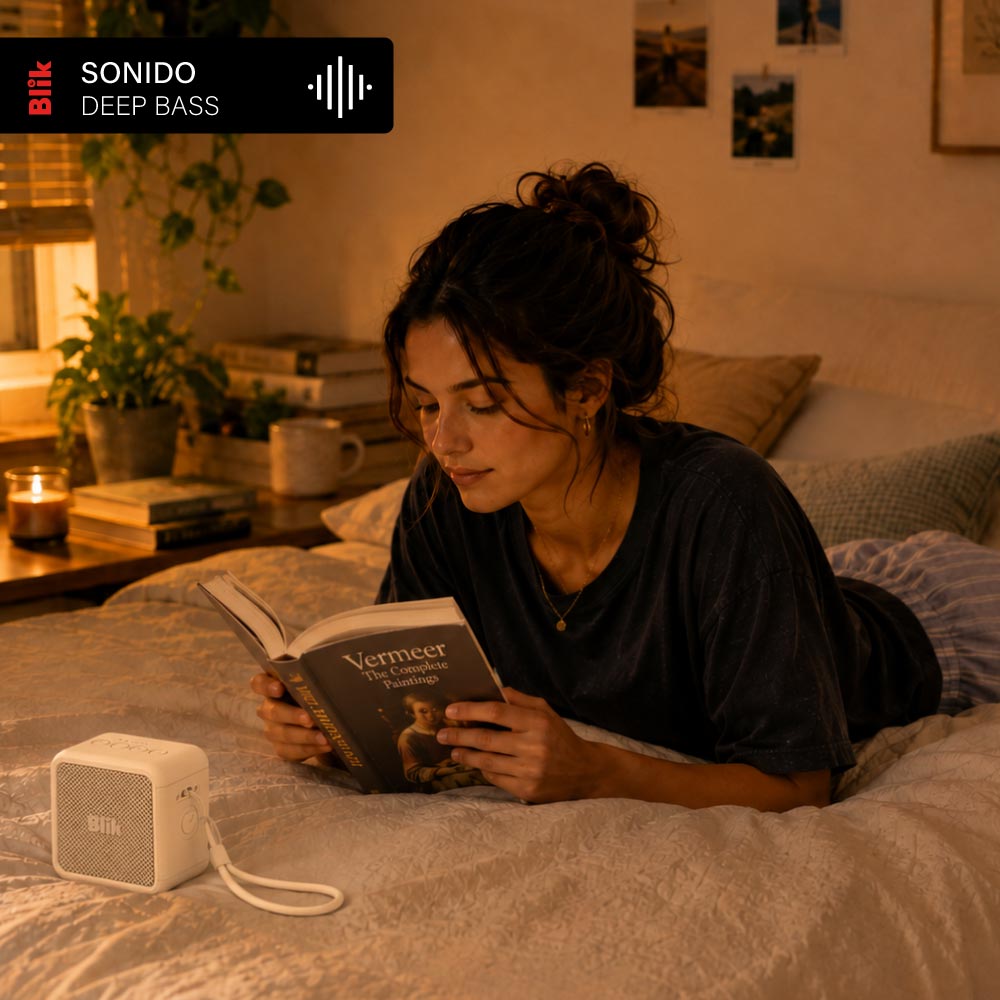Parlante Bluetooth Blik BassGo 15W IPX6 19H TWS Crema