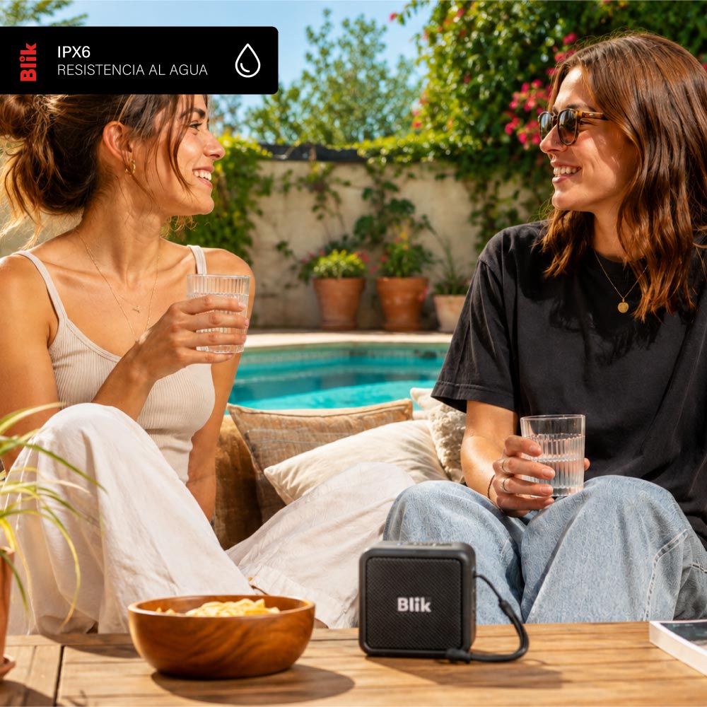 Parlante Bluetooth Blik BassGo 15W IPX6 19H TWS Negro