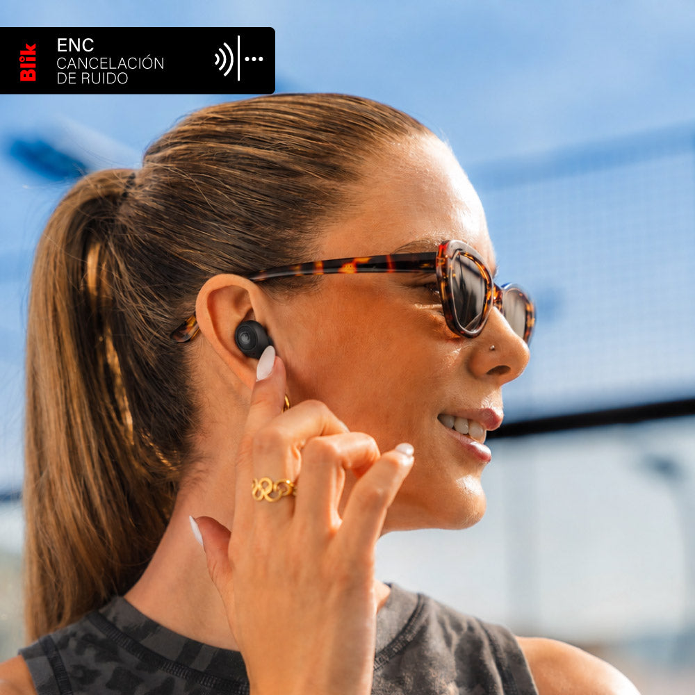 Audífonos Bluetooth Blik Buds80 30H IPX4 Negro