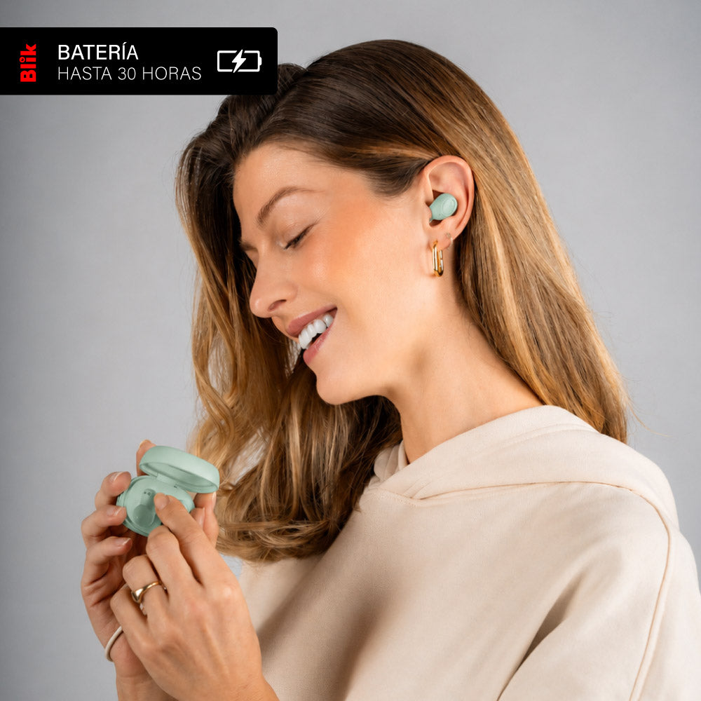 Audífonos Bluetooth Blik Buds80 30H IPX4 Verde