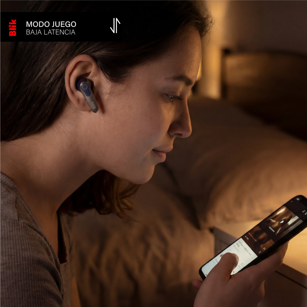 Audifonos Bluetooth Blik Game-X Baja Latencia 30 hrs