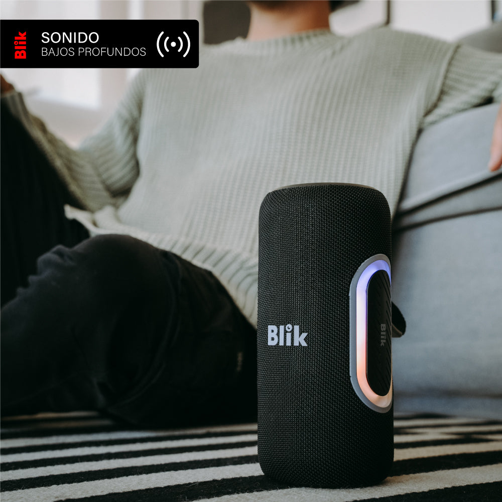 Parlante Bluetooth Portátil Blik Hypebass40 40W IPX5 8 Hrs Crema